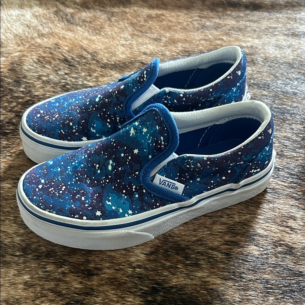 Vans Kids' Cosmic Blue Slip-On Sneakers